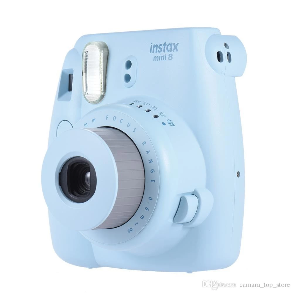 كاميرا Fujifilm Instax Mini 9 بفيلم فوري - أزرق ثلجي + عبوة هالو كيتي 10 أوراق